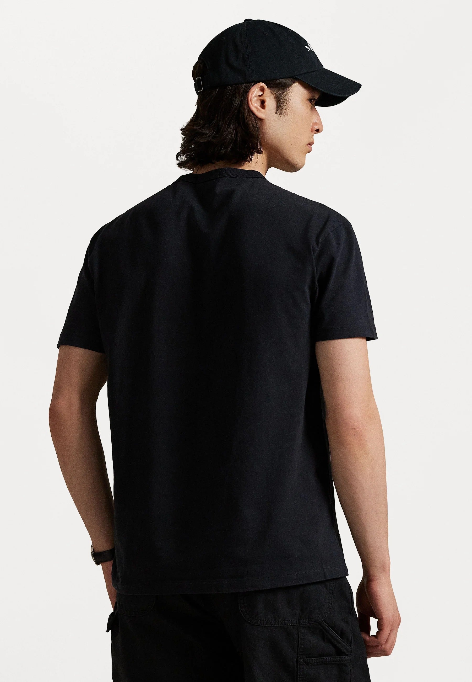 T-shirt White Logo - Black