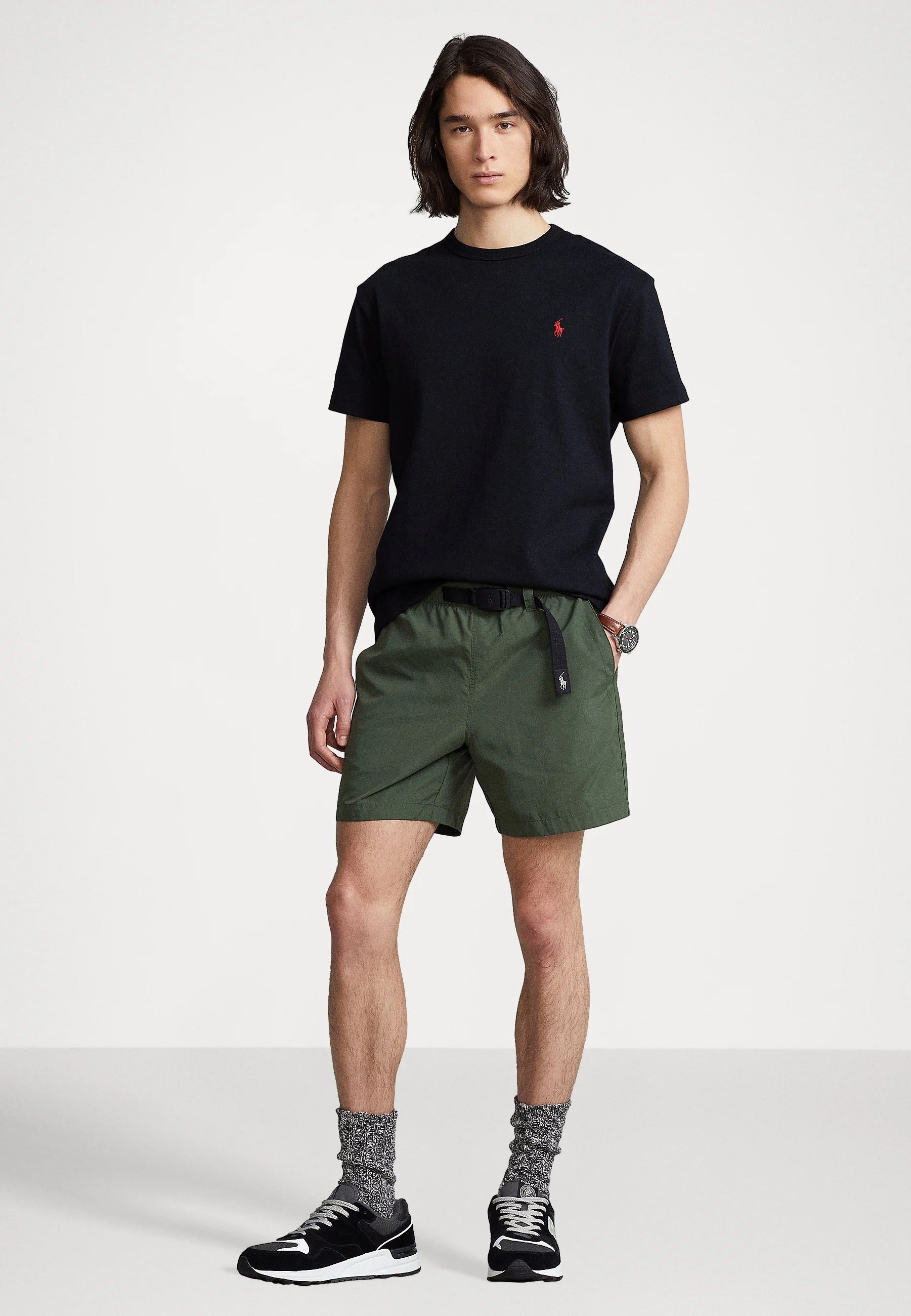 T-shirt Red Logo - Black