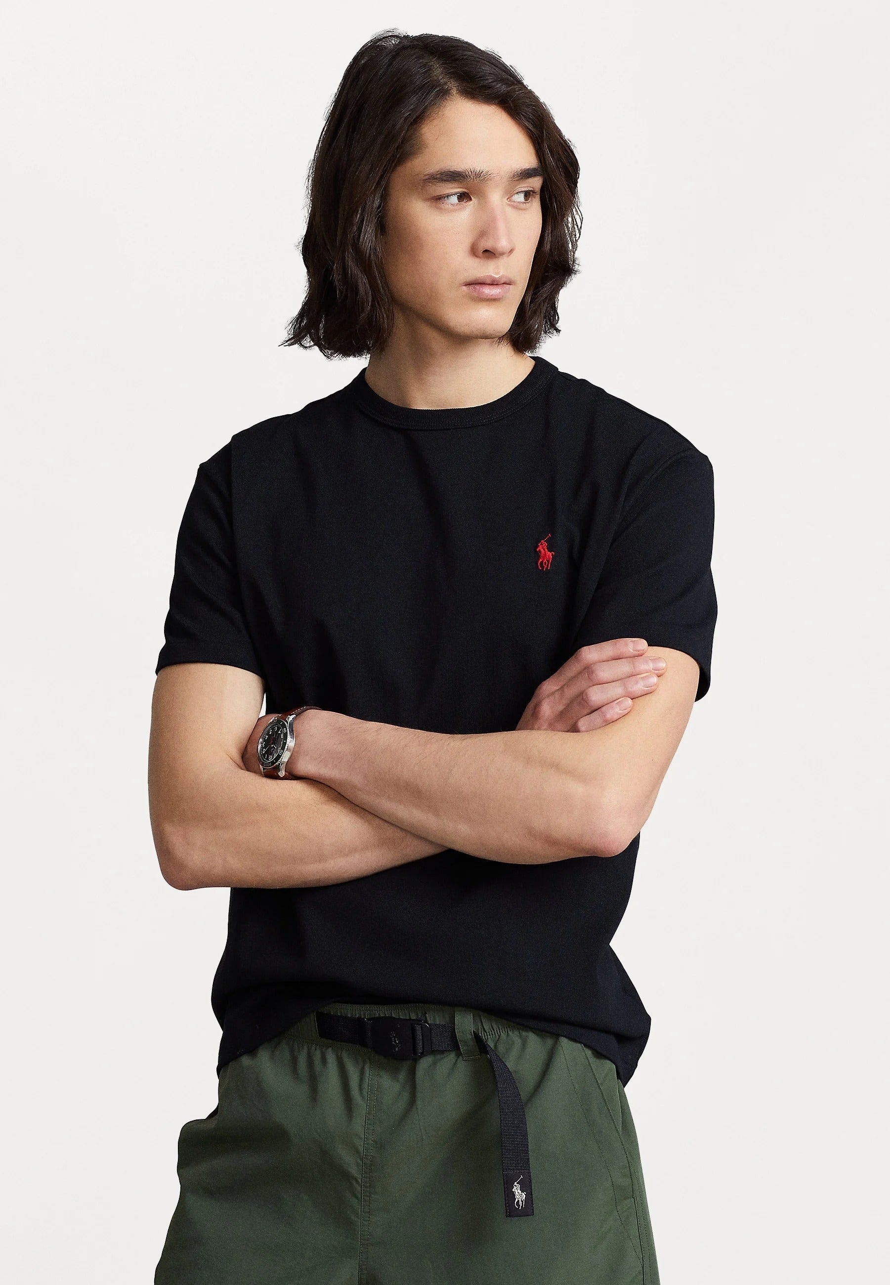 T-shirt Red Logo - Black